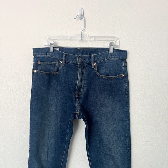 [Gap] Slim Leg GapFlex Stretch Denim Resin Dark Blue Wash Jeans Size 34x34 Men's - Picture 4 of 11